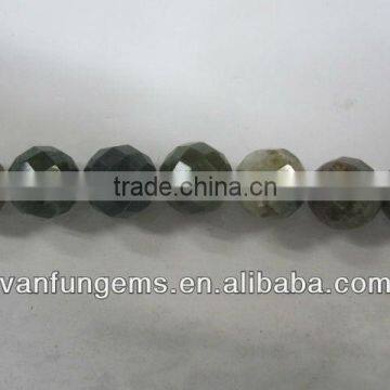 India Agate faceted round beads