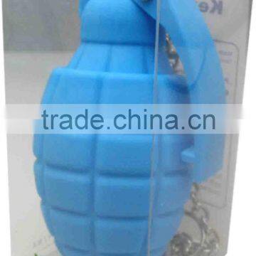 Silicone hand grenade key case