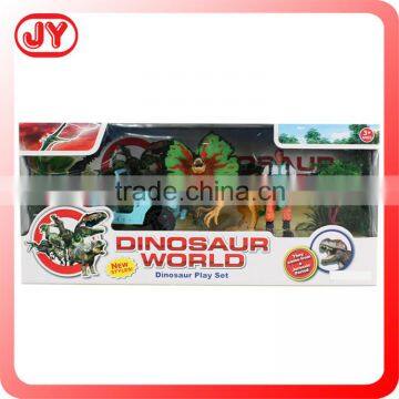 Novelty plastic dinosaur toys with car