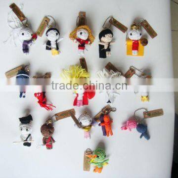 Little keychain voodoo doll; 2014 Unique handmade dolls