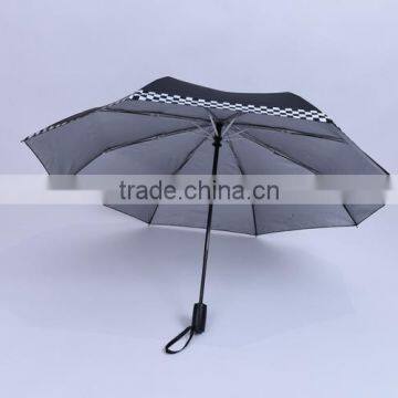 Silver auto open 3 fold umbrella with 190T pongee umbrella