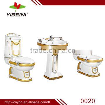 Ceramic Sanitary Ware Two Piece Toilet decorate colot toilet set