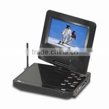 7-inch Portable DVD Player, with Full DVB TV System and Built-in Lithium Battery