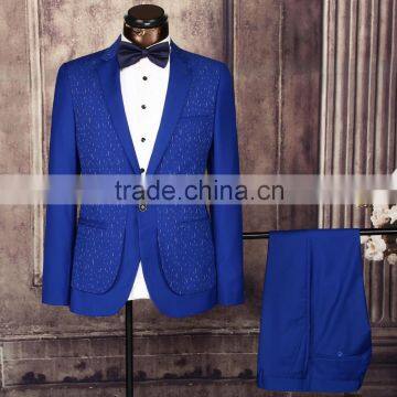 2016 Trendy Blue Slim Fit Men Business Suits Weding Suit                        
                                                Quality Choice