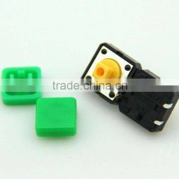 F0362 12*12*8.8mm plastic mini tact switch /tactile switch/ mini touch button switch cap green