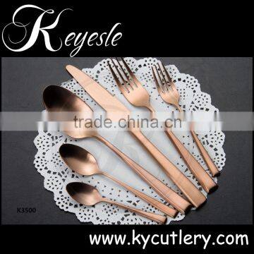 Australia copper cutlery,gold plated cutlery set,gold flatware-restaurant