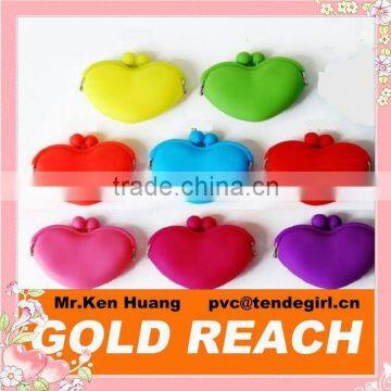 New Pochi Silicone Heart Shaped Coin Purse Wallet