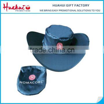 Custom Waterproof New Product 190T Nylon Foldable Cowboy Hat