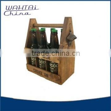 6 packing Vintage wooden beverage beer bottle carrier