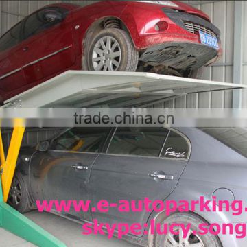 Hydraulic mini tilting double parking car lift for home garage