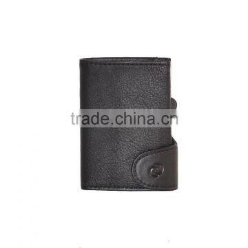 leather Aluminium Cardholder wallet for bank card/credit card/id card