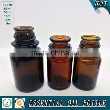 New Design Amber Glass Essential Oil Bottle With Plastic Cap Quality Choice