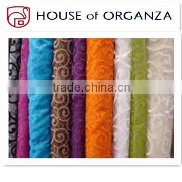 100% Nylon Flocking Organza Fabric