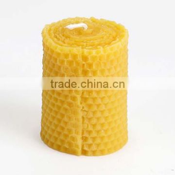 100% honeycomb pillar beeswax candle