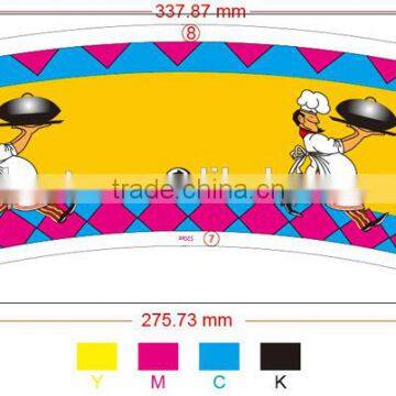 520cc Uv Offset pinting paper bowl for rice and noodle