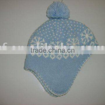 Acrylic knitted Jacquard Baby Hats