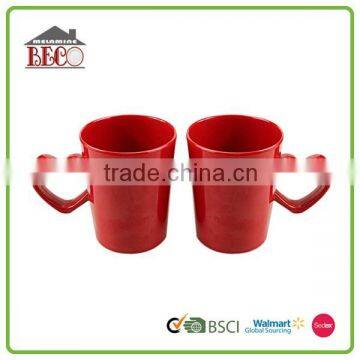 Wholesale red heart handle couples mug plastic cup holder