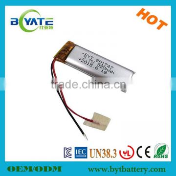 New Arrival Wholesale Price 801737 3.7v520mAh China Battery Factory