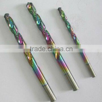 Professional rainbow color finish HSS drill bits