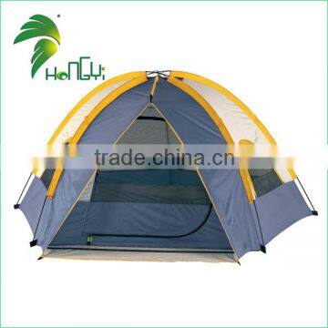 3 Person Double Layer Ripstop Polyester Family Camping Tent With Pole