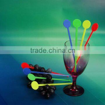 ball end plastic spoon stick/swizzle stick/ cocktail stick stirrer