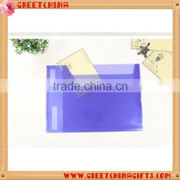 Promotional A4 Transparent Plastic Folder Documents Envelope Waterproof Bag