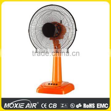 12" Electric Orange Color Desk Fan