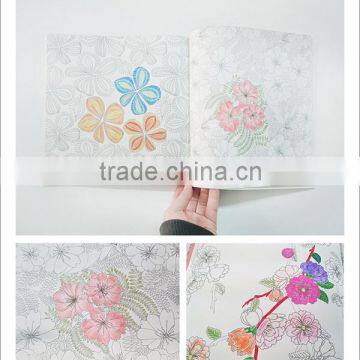 2015 Wholesale New Arrive Hand-painted Secret Garden Series Flower Coloring Books for Adult photo-4