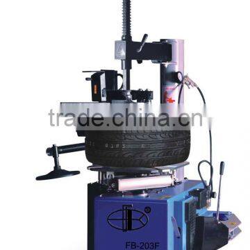 Car Tyre Changer Equipped with left aid arm,two pressing positions and tire support plate to dismount flat and large tire.