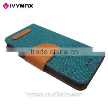 Wholesale Dual Color Convas Pouch Case With Credit Card for Iphone 6 Folio Flip Case Cover photo-4