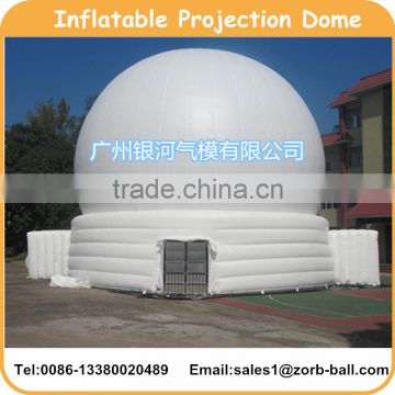 Giant white inflatable marquee projection tent, inflatable sphere dome for parties and events