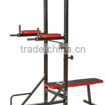 Fitness Power Tower w/ Dip Station & Pull Up Bar & Sit Up Board