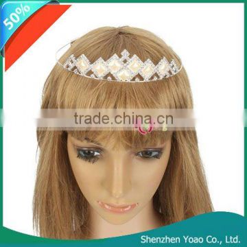 Wholesale Rhombus Style Crown Headband Silver