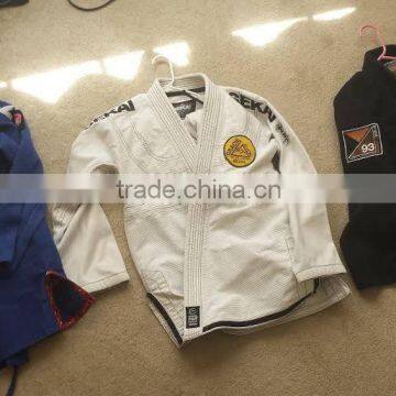 White pearl wave gi,white gold weave bjj gi soft bjj gi