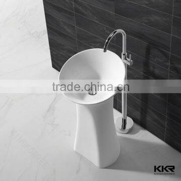 top grade luxury one piece pedestal sinks wash basin