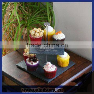 All sorts for sizes square shape slate stone unique cake stands