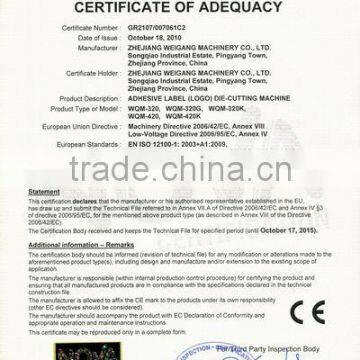 Certification of Adequacy