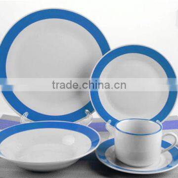 20pcs ceramic dinner set porcelain dinnerware set with color band