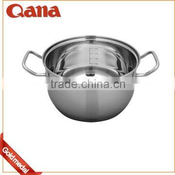Straight Nostick Glass Lid Stainless Steel Cookware Set photo-5