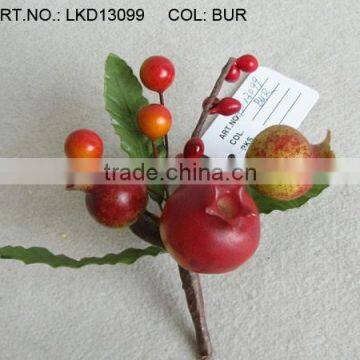 artificial handmade foam berries and holly leaf napkin ring