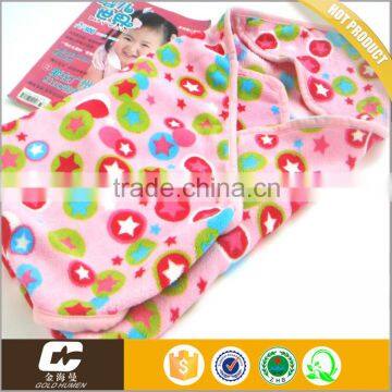 100%Polyester Cute Printing Baby Bath Towel Coral Flecce Baby Hooded Beach Towel 75X75CM Baby Bath Blanket