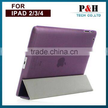 For ipad 5 leather case ,One sided fold four cover cases