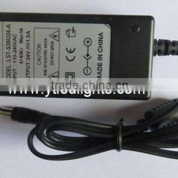 led driver power supply 24v 1.5a 36w power adapter 24v Non-Waterproof power supply adapter high quality 2 years warranty