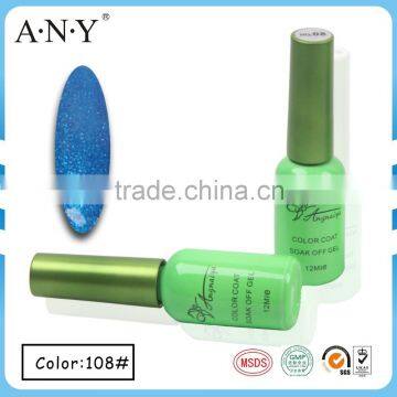 ANY Hot Selling Nail Art Beauty Curing Soak Off Sky Blue 12ML Nail Gel Polish Better Than Gel UV Germany