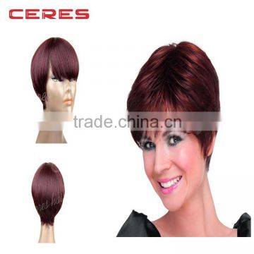 Free Shipping Custom made popular color 99J silky straight glueless wig silk top remy brazilian human hair full lace wig