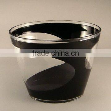 Double Color Acrylic Ice Bucket - Black