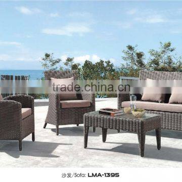 outdoor wicker rattan garden sofa