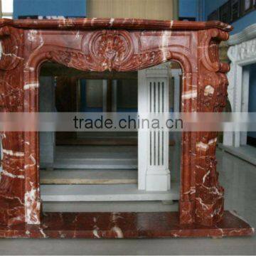 red marble fireplace mantels