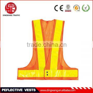 V Style Orange Reflective Vest