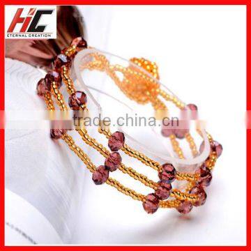 wholesale new arrival crystal handmade purple crystal bracelet